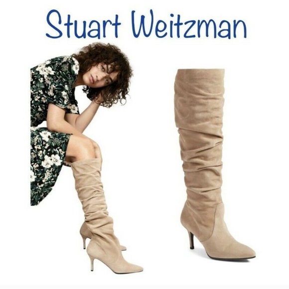 Stuart Weitzman Tan Heeled Boots - Picture 1 of 11
